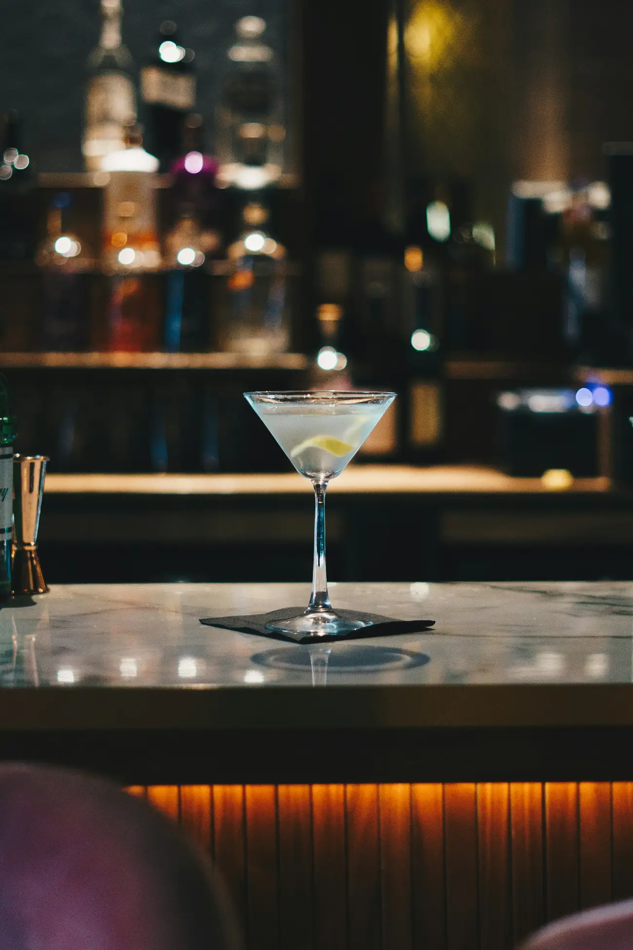 A martini on the bar (illustrative)